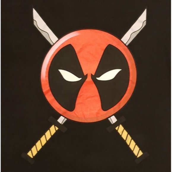 Marvel Deadpool Logo with Swords T-shirt - Picture 2 of 3